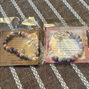 Vibrant Pink and Gray Beaded Bracelet